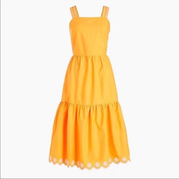 J. Crew Yellow Midi Dress - Picture 1 of 14